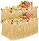 Luau Party Decorations, Grass Table Skirt for Tropical Hawaiian Party Decorations (72.8'' X 29.5'' )
